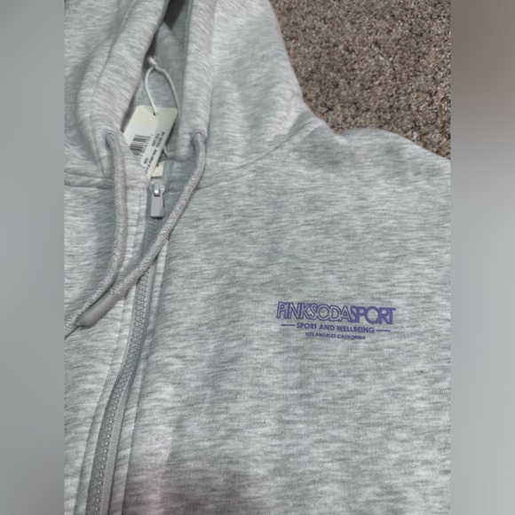 👚 Pink Soda Sport Women's Gray Cropped Pullover Sweater - Size /Medium, NWT - Picture 2 of 13